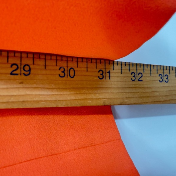 Vintage 60s Coral Highlighter Neon Babydoll‎ Mini Dress Gold White Woven Trim - Picture 15 of 15